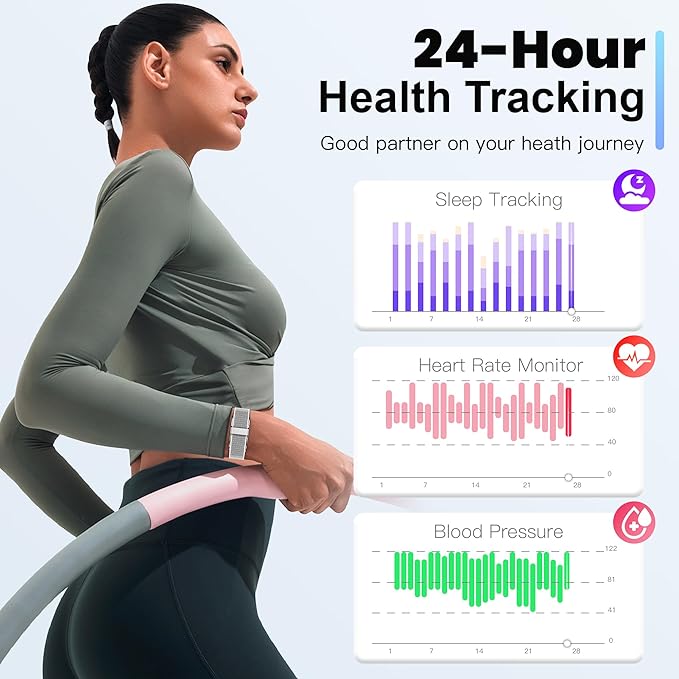 Sleep & Fitness Tracker Wristband for Women Men | 24/7 Heart Rate, Blood Oxygen & Stress Monitor | Step & Calorie Counter | IP68 Waterproof Activity Tracker, No Subscription Fee (Gray)