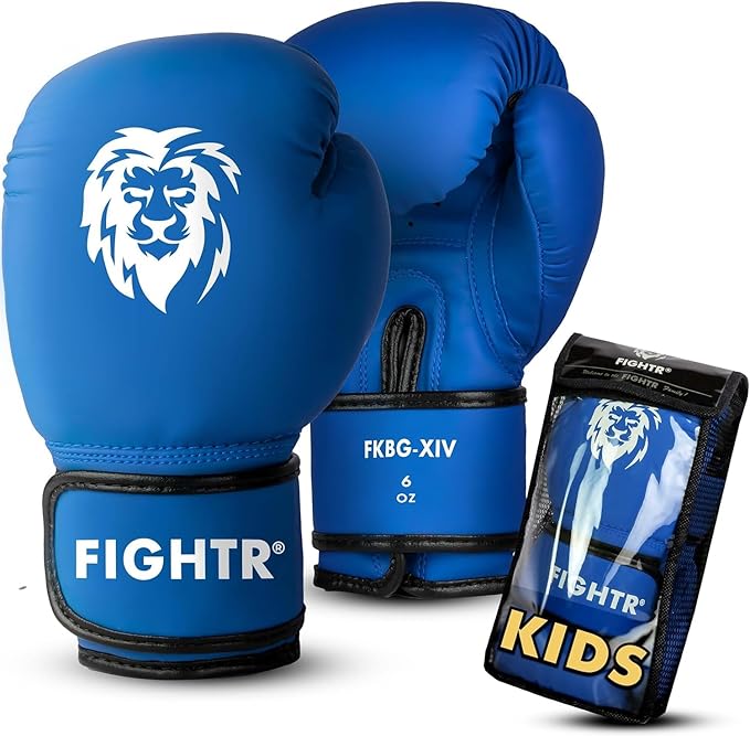 FIGHTR® Kids Boxing Gloves and More Stability | Junior Boys and Girls | Boxing, MMA, Muay Thai, Kickboxing & Martial Arts 04 06 oz | incl. Carry Bag