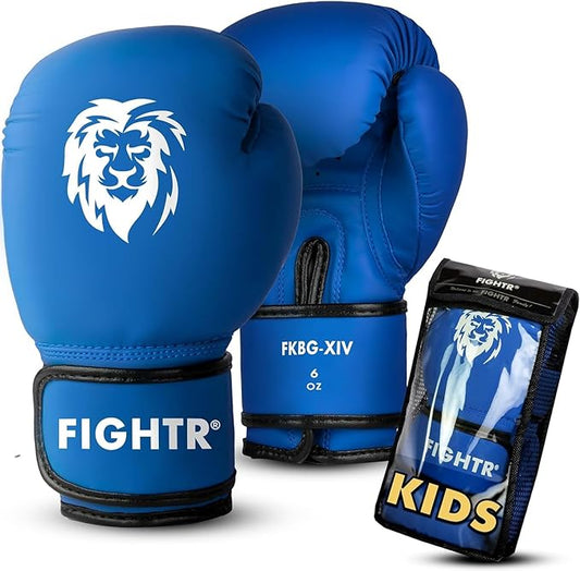 FIGHTR® Kids Boxing Gloves and More Stability | Junior Boys and Girls | Boxing, MMA, Muay Thai, Kickboxing & Martial Arts 04 06 oz | incl. Carry Bag