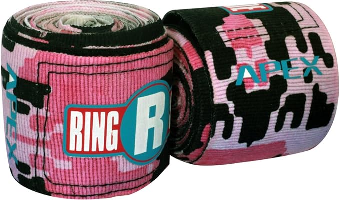 Ringside Apex 180” Boxing Hand Wraps Pair - Durable, Elastic Training Wraps with Hook & Loop Closure, Multi-Color Options, Perfect for MMA, Muay Thai, Kickboxing