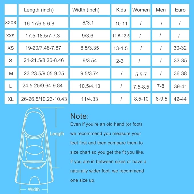 Gintenco Swim Fins, Kids Swim Training Fins for Lap Swimming, Travel Size Flippers with Mesh Bag, Silicone Swimming Fins for Kids Teens Adults Women Men