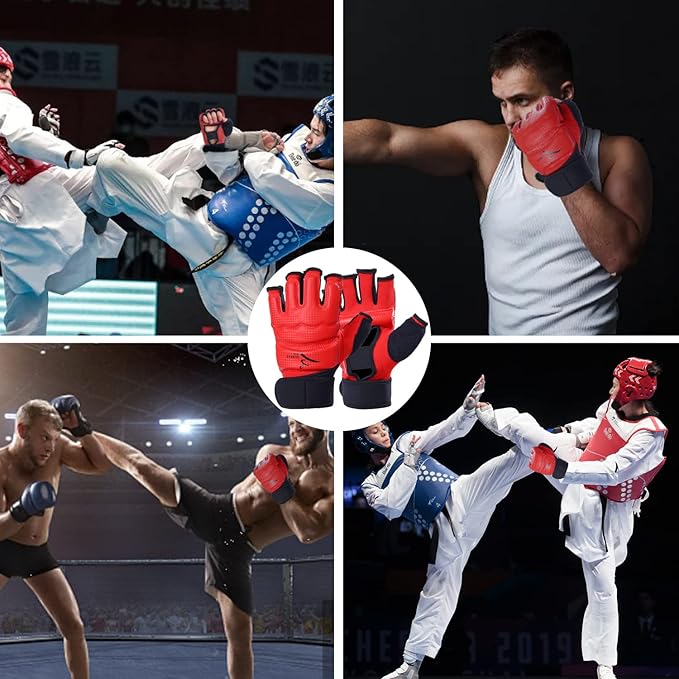 Kickboxing Sparring Gloves MMA Gloves Boxing Gloves for Men Women Kids Half Finger Punching Bag Gloves Fighting Gloves for Men Women Boxing Training