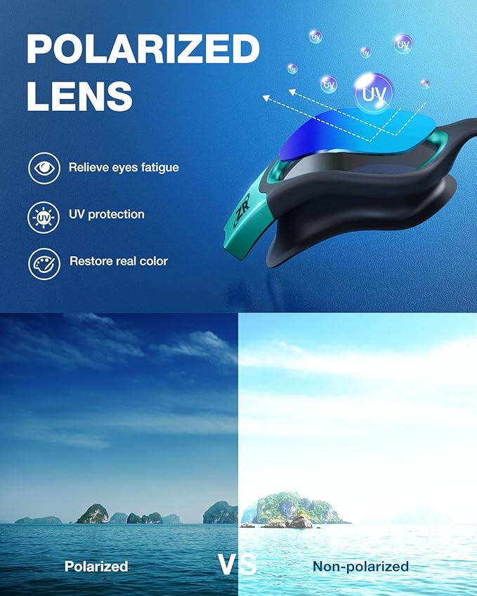 ZIONOR Swim Goggles, G1 MAX Polarized Anti-Fog Swimming Goggles for Men Women