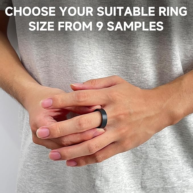 MUMU Smart Ring Sizing Kit for Women Men,Fitness Tracker Ring for Sport Monitoring,Choose Sizes 7 to 13,No Subscription Fee, IP68 Waterproof Smart Ring for iPhone & Android(Only Sizing Kit)
