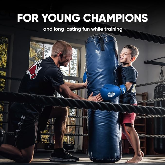 FIGHTR® Kids Boxing Gloves and More Stability | Junior Boys and Girls | Boxing, MMA, Muay Thai, Kickboxing & Martial Arts 04 06 oz | incl. Carry Bag