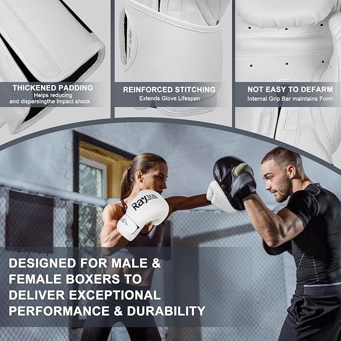Boxing Gloves for Men & Women Pro Training | Wrist Protection 15° Hook & Loop | Triple Latex Padding | PU Leather for Muay Thai MMA Kickboxing Sparring|Sizes 10-16 oz