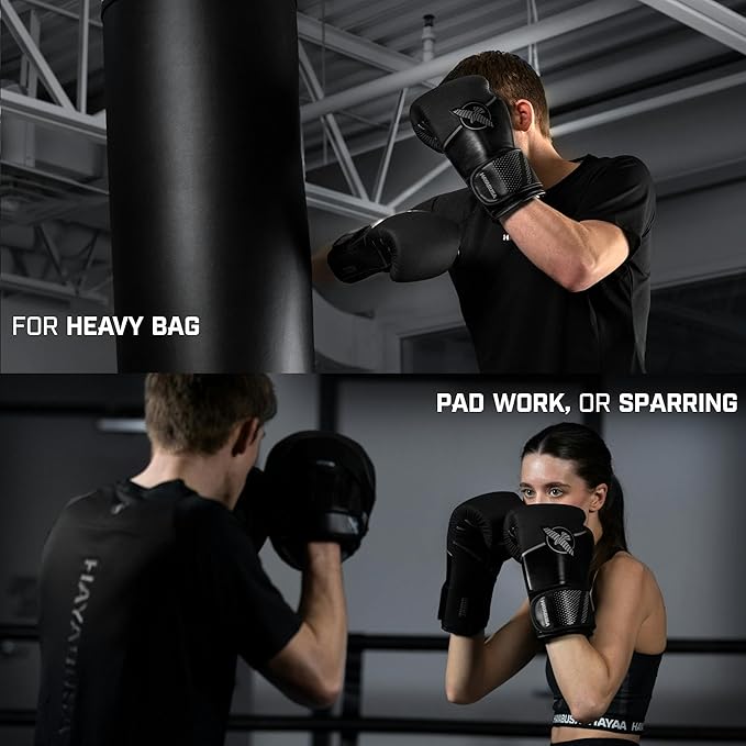 Hayabusa Sport Boxing Gloves for Men and Women – Dual-Splinted Wrist Support, Multi-Density Foam Padding, Contoured Fit – Ideal for Boxing, Kickboxing, and Muay Thai Training