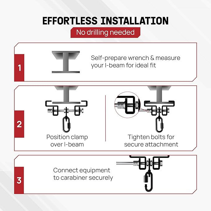 Yes4All Punching Bag Hanger, Stainless Steel Swivel Chain with 4 Snap Hooks for Heavy Bag, Gym Swing, Trapeze, and Hammock