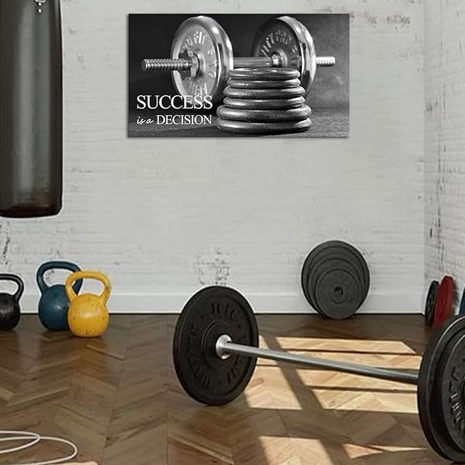 YeiLnm Workout Pictures for Home Gym Room Canvas Motivational Wall Decor 20"x36"