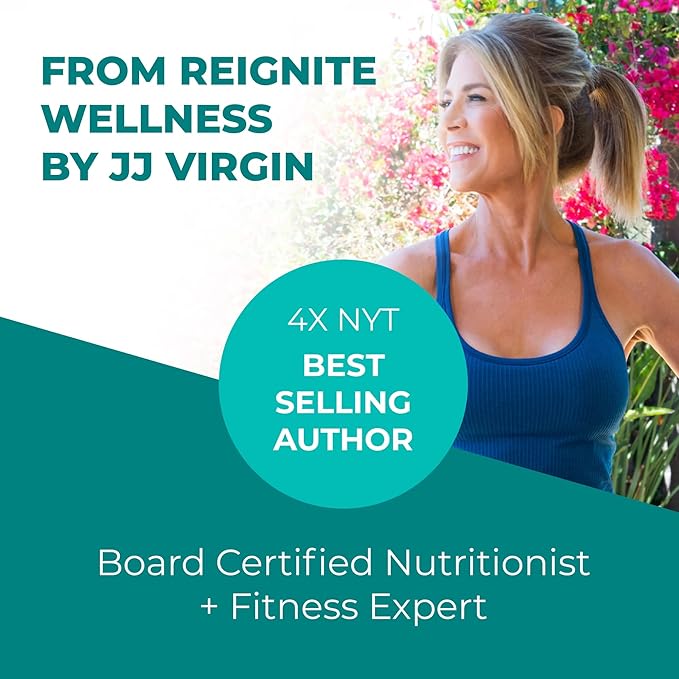Reignite Wellness by JJ Virgin | Vanilla Plant-Based All-in-One Shake | Plant Protein Powder, Vitamins, Minerals, Greens & Aminos | 22g of Plant Protein | 30 Servings