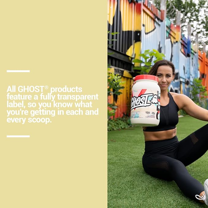 GHOST Whey Protein Powder, Fruity Cereal Milk - 2LB, 25G of Protein - Whey Protein Blend - ­Post Workout Fitness & Nutrition Shakes, Smoothies, Baking & Cooking - Soy & Gluten-Free