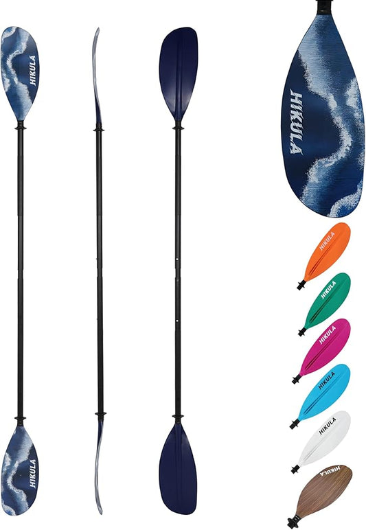 Kayak Paddle Aluminum Shaft Paddle with Nylon Blades, Floating Adjustable Kayaking Oars, 3 Piece, 220-240cm/86-94 Inches,Black/Rose/Teal/Black/Orange/Grey