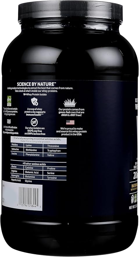 Biochem 100% Whey Isolate Protein - Natural Flavor - 20g of Protein - Pre & Post Workout - Meal Replacement - Keto-Friendly - Easily Digestible - Silky Smooth Taste - Easy to Mix (36.9 oz)