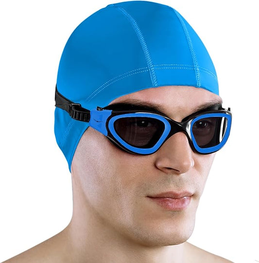 AqtivAqua Swimming Goggles, DX Wide View Swim Goggles for Adult Men Women, Anti Fog No Leaking