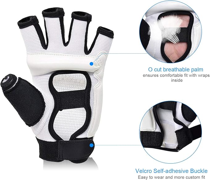 Xinluying Punch Bag Taekwondo Karate Gloves for Sparring Martial Arts Boxing Training Fingerless Women Kids