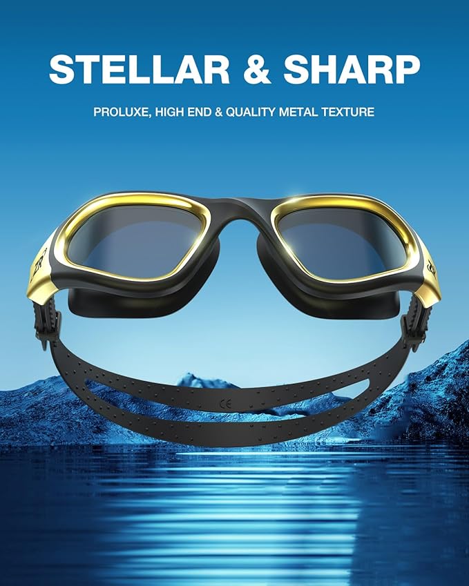 ZIONOR Swim Goggles, G1 MAX Polarized Anti-Fog Swimming Goggles for Men Women