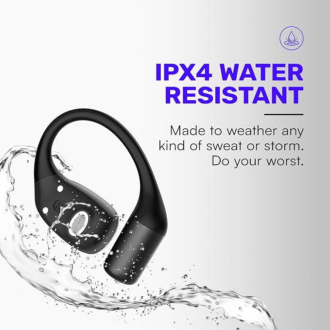 Raycon Essential Open Earbuds – True Wireless Open Ear Bluetooth 6.0 Headphones, Ultra-Lightweight, Comfort Hook Design, IPX4 Water Resistant, 36 Hours of Battery Life (Purple)