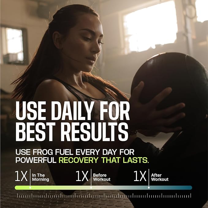 Frog Fuel Power Regular Protein Shot, 15g Protein Nano-Hydrolyzed Grass Fed Collagen, Post Workout, Gluten Free, Fat & Sugar Free, 22 Amino Acids, 0 Carbs, Berry, 1 oz Packets, 24 Pack