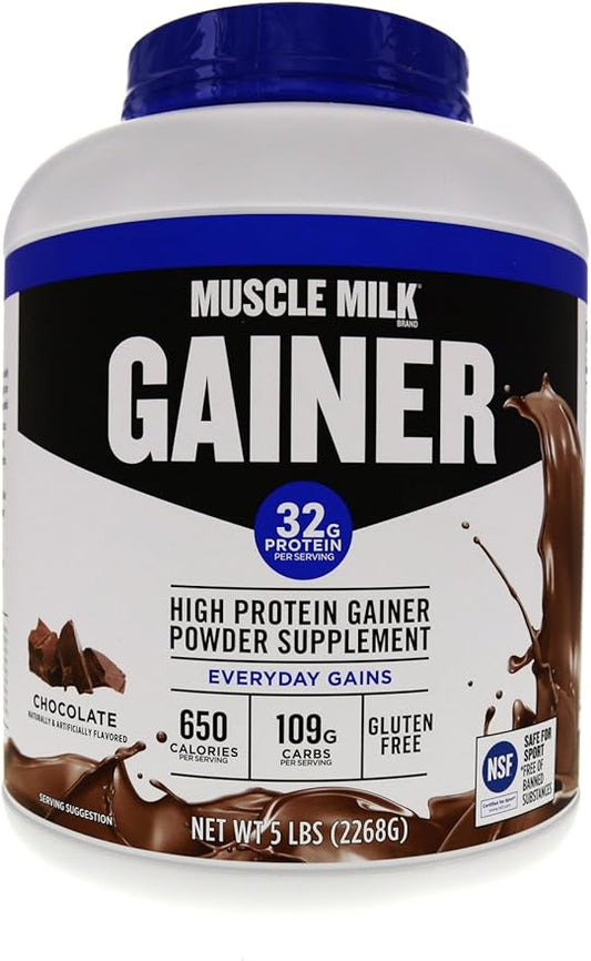 Muscle Milk Gainer Protein Powder, Chocolate, 32g Protein, 5 Pound