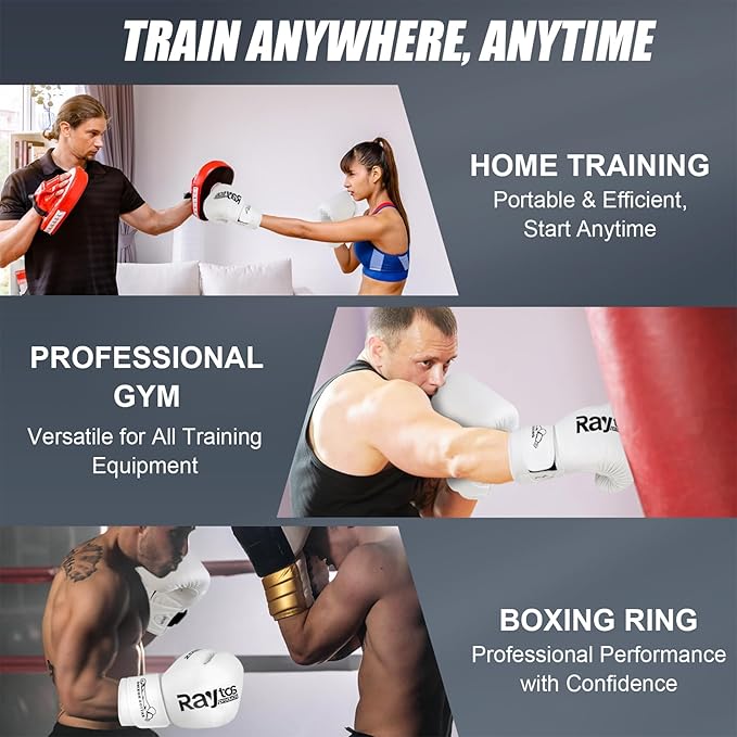 Boxing Gloves for Men & Women Pro Training | Wrist Protection 15° Hook & Loop | Triple Latex Padding | PU Leather for Muay Thai MMA Kickboxing Sparring|Sizes 10-16 oz