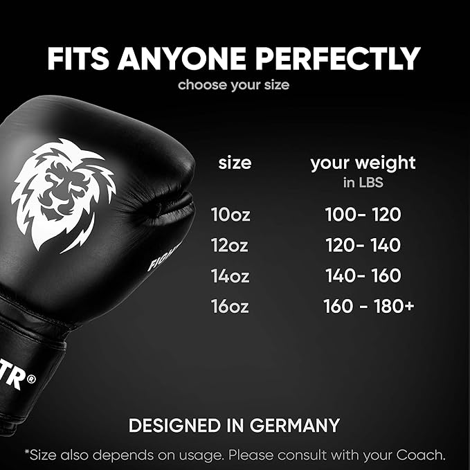 FIGHTR® Pro Boxing Gloves Made of Genuine Leather | Men and Women | for Boxing, MMA, Muay Thai, Kickboxing & Martial Arts 10 12 14 16 oz | incl. Carrying Bag