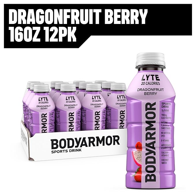 Drink Low-Calorie Sports Beverage, Dragonfruit Berry, Coconut Water Hydration, Natural Flavors With Vitamins, Potassium-Packed Electrolytes, Perfect For Athletes, 16 Fl Oz (Pack of 12)