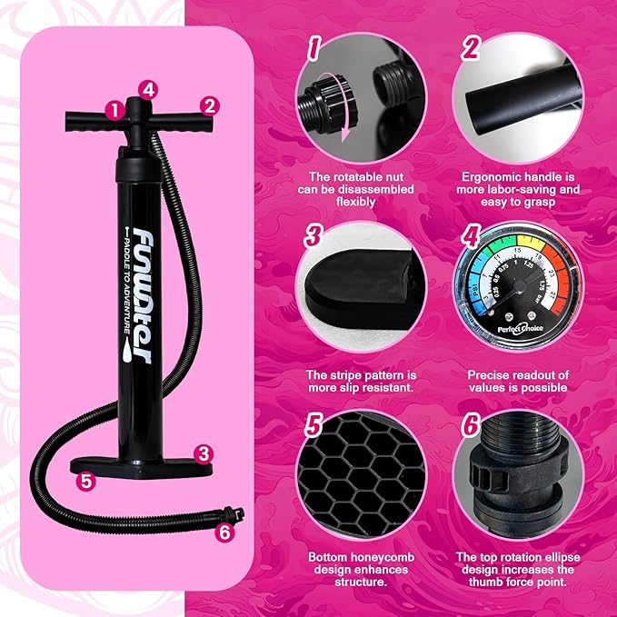 FunWater Inflatable Ultra-Light Stand Up Paddle Board for All Skill Levels with Premium SUP Paddleboard Accessories,Non-Slip Comfort Deck for Youth & Adults