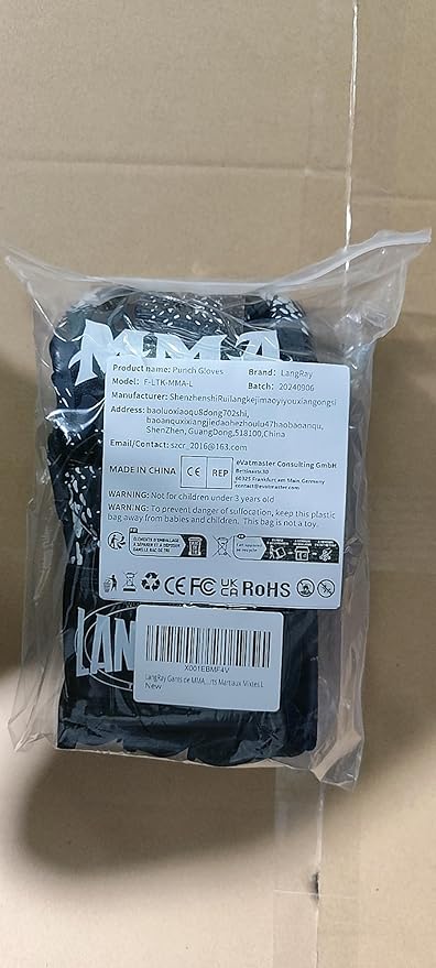 Punch Bag Training Gloves, LangRay MMA Grappling Gloves for Sparring Martial Arts Boxing Training for Adults and Kids