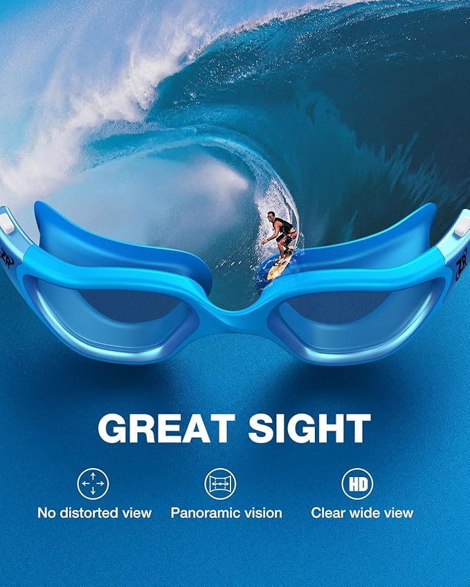 ZIONOR Swim Goggles, G1 MAX Polarized Anti-Fog Swimming Goggles for Men Women