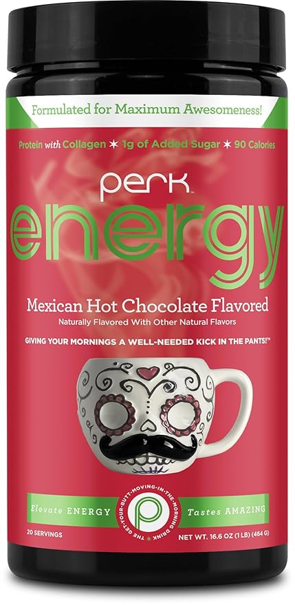 Perk Energy Original Mexican Hot Chocolate 20 Servings - Gluten Free
