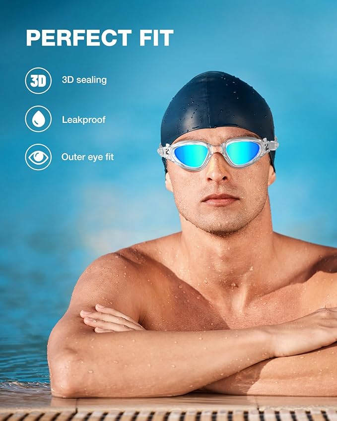ZIONOR Swim Goggles, G1 SE Swimming Goggles Anti-fog for Adult Men Women