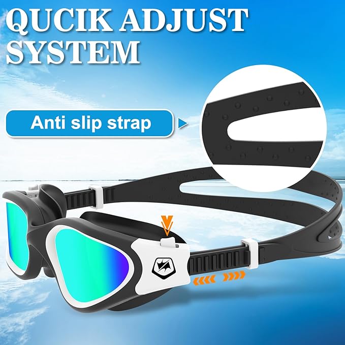 WIN.MAX Polarized Swimming Goggles Swim Pool Goggles Anti Fog Anti UV No Leakage Clear Vision for Men Women Adults Teenagers