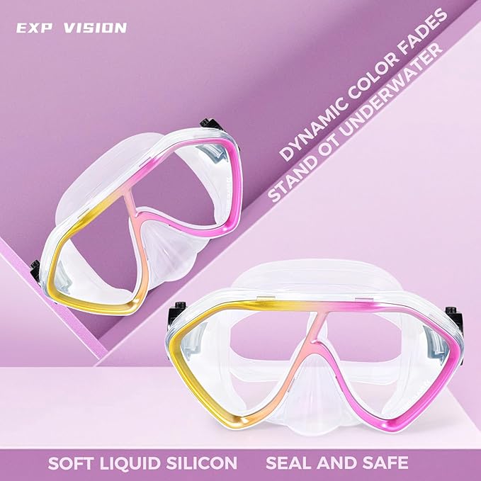 Scuba Diving Mask for Adults - Premium Anti-Fog Snorkeling Mask Comfortable & Leak-Proof Swim Goggles with Nose Cover for Scuba Diving, Snorkeling & Underwater Adventures