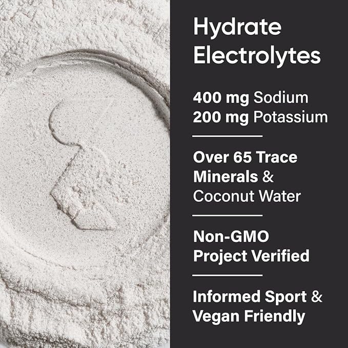 Sports Research® Hydrate Electrolytes Powder Packets - Sugar-Free & Naturally Flavored with Vitamins, Minerals, and Coconut Water - Supports Hydration - 16 Packets - Cherry Pomegranate