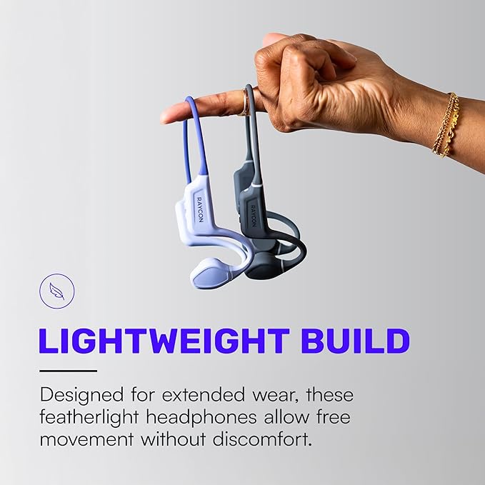 Raycon Bone Conduction Headphones, Open-Ear Bluetooth Sports Earbuds with Mic, IP68 Water Resistant Headset for Workout and Running, 13hr Playtime (Mint)