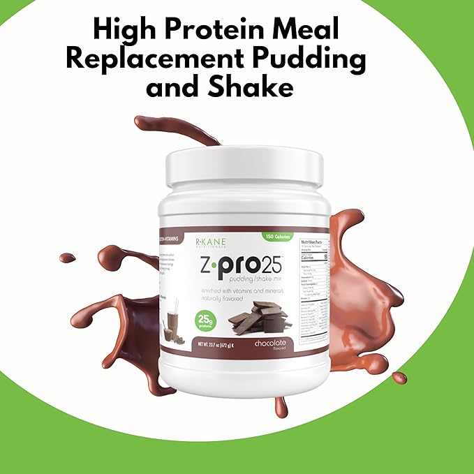 Z-Pro25 Protein Powder, 23.7 oz – 25g Casein & Whey Blend – Low-Carb, High-Protein Meal Replacement Shake – Muscle Recovery & Weight Management - 21 Vitamins & Minerals – Chocolate