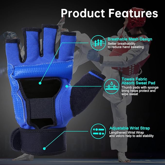 Kickboxing Sparring Gloves MMA Gloves Boxing Gloves for Men Women Kids Half Finger Punching Bag Gloves Fighting Gloves for Men Women Boxing Training