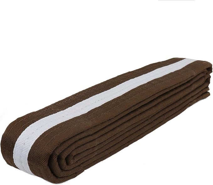 AAMA Color Belts with White Stripe for Martial Arts - Taekwondo Karate Judo