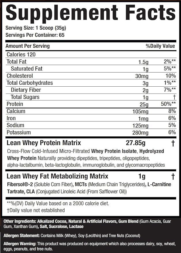 Musclesport Lean Whey Revolution™ Protein Powder - Whey Protein Isolate - Low Calorie, Low Carb, Low Fat, Incredible Flavors - 25g Protein per Scoop - 5lb Chocolate Ice Cream