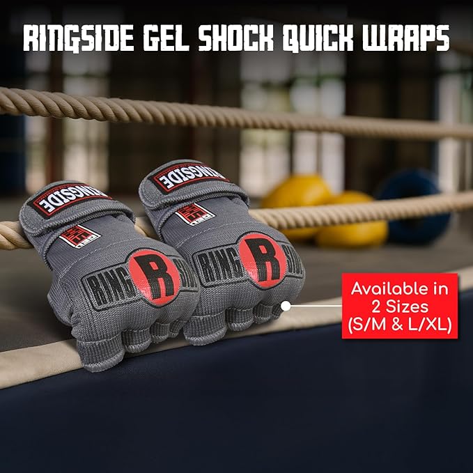 Ringside Gel Shock Quick Wraps, Impact-Absorbing Hand Wraps with Secure Support, Ideal for Boxing, MMA, Muay Thai, and Martial Arts, Inner Boxing Gloves for Men and Women