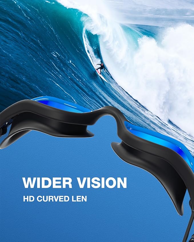 ZIONOR G1 Lite Swim Goggles with Swim Cap Comfortable Anti-fog Swimming Goggles Cap Set for Adult Men Women