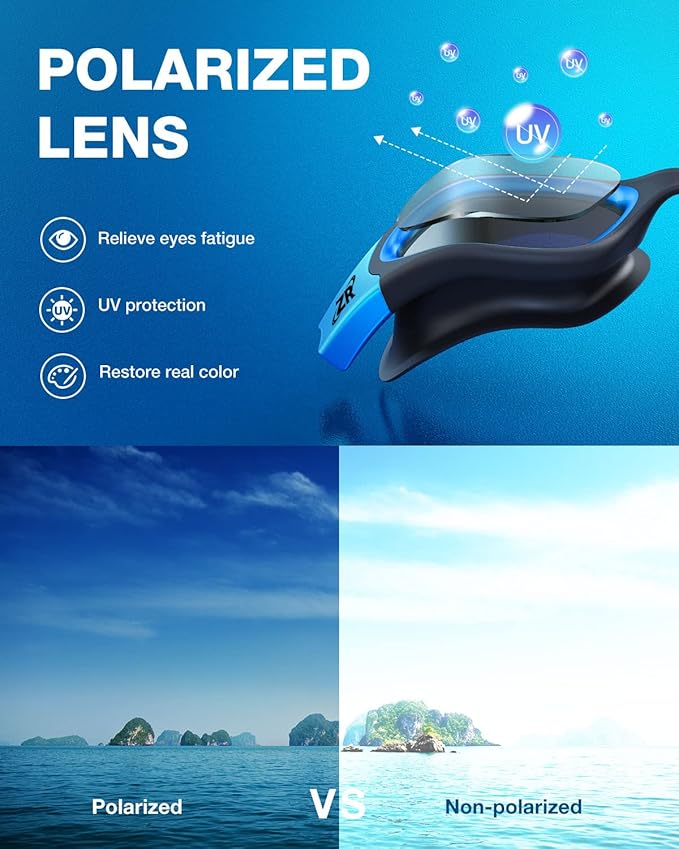 ZIONOR Swim Goggles, G1 MAX Polarized Anti-Fog Swimming Goggles for Men Women