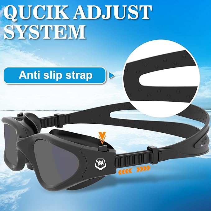 WIN.MAX Polarized Swimming Goggles Swim Pool Goggles Anti Fog Anti UV No Leakage Clear Vision for Men Women Adults Teenagers