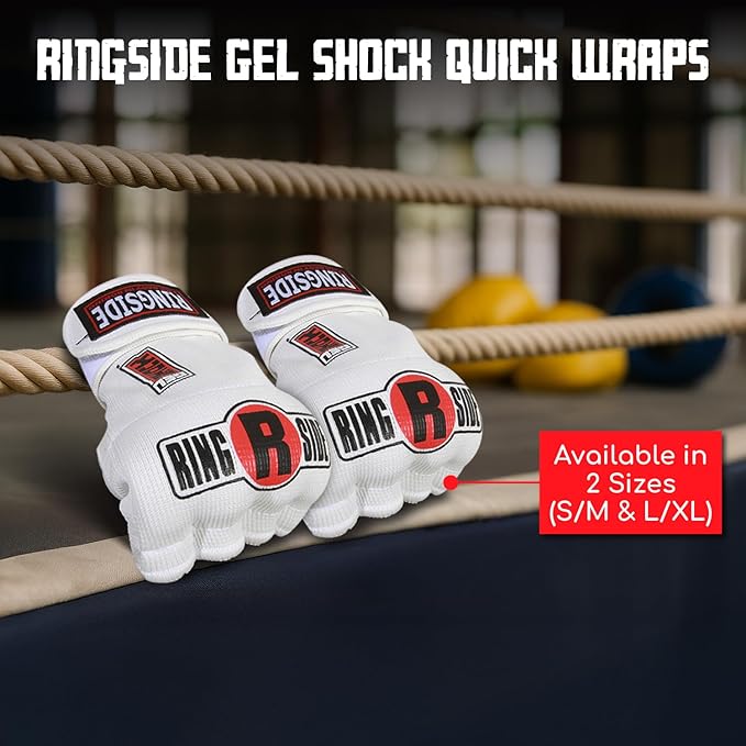 Ringside Gel Shock Quick Wraps, Impact-Absorbing Hand Wraps with Secure Support, Ideal for Boxing, MMA, Muay Thai, and Martial Arts, Inner Boxing Gloves for Men and Women