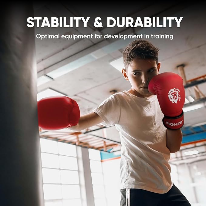 FIGHTR® Kids Boxing Gloves and More Stability | Junior Boys and Girls | Boxing, MMA, Muay Thai, Kickboxing & Martial Arts 04 06 oz | incl. Carry Bag