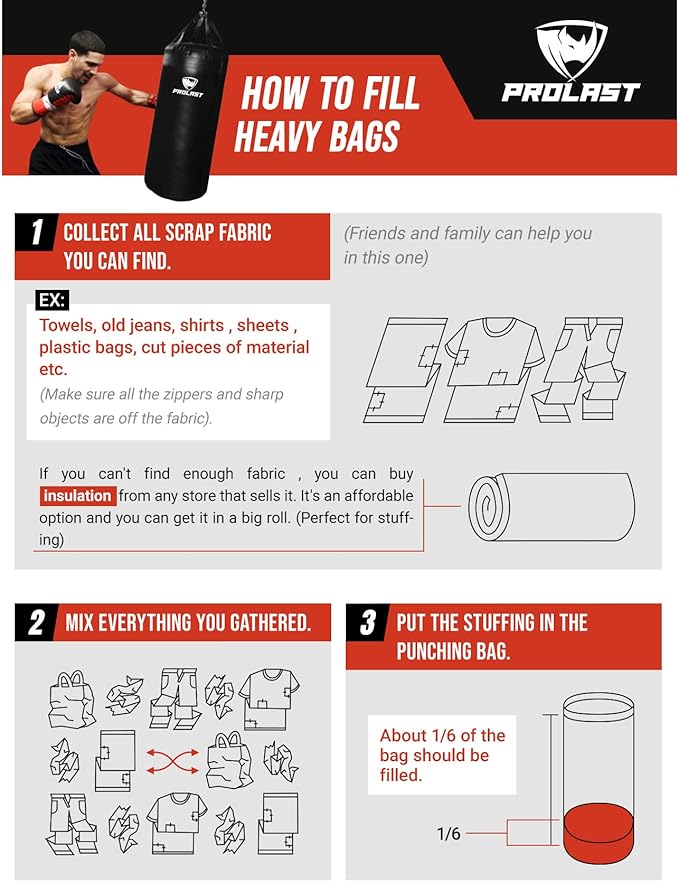 PROLAST Classic 5FT 100LB Black Muay Thai Heavy Bag Made in USA