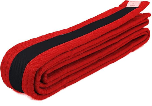 AAMA Color Belts with Black Stripe for Martial Arts - Taekwondo Karate Judo