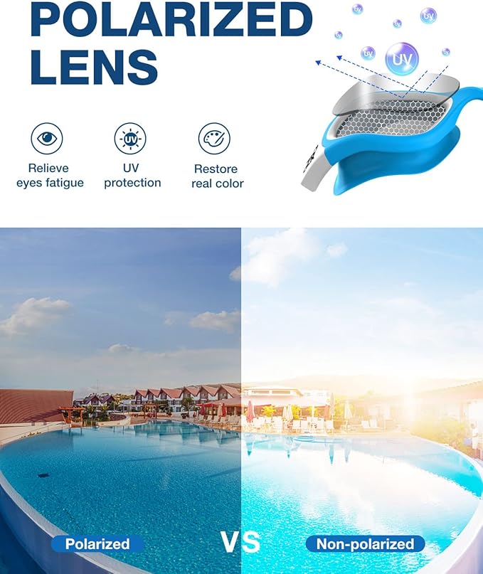 ZIONOR G1 Polarized Swimming Goggles for Unisex Adult Women Anti Fog 100% Anti UV Diving Goggles