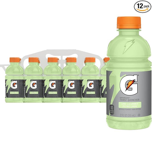 Gatorade Thrist Quencher, Lime Cucumber, 12 Fl Oz (Pack of 12)