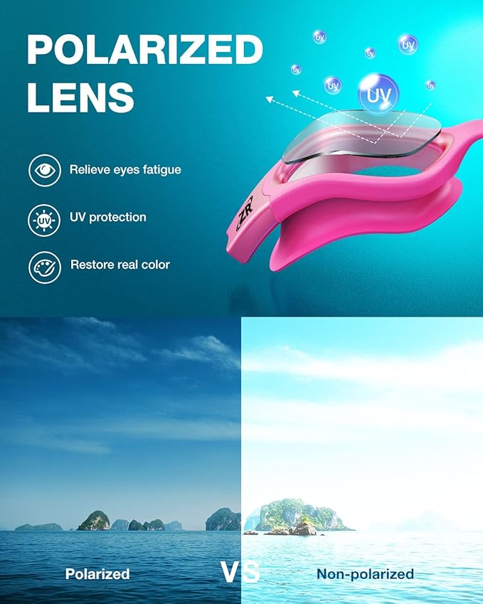 ZIONOR Swim Goggles, G1 MAX Polarized Anti-Fog Swimming Goggles for Men Women